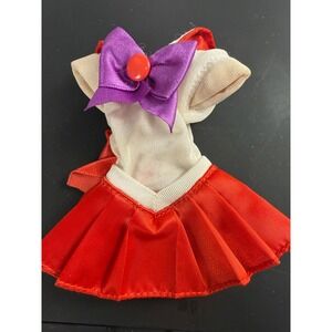 Vintage Sailor Moon Sailor Mars Doll Outfit Red White Fuku Dress 11.5 Inch Doll